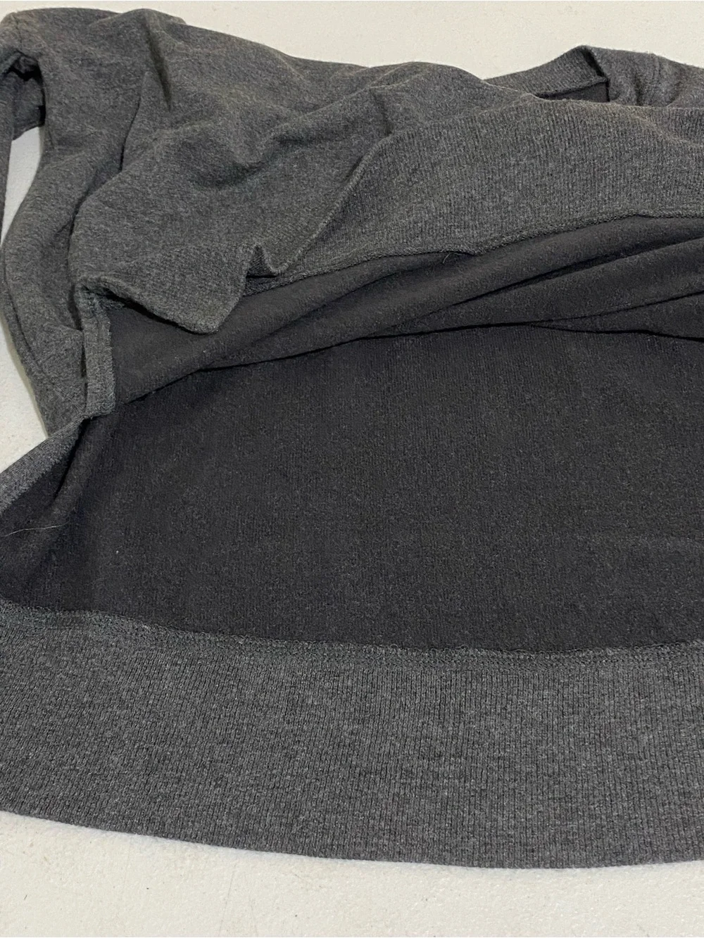Athleta Charcoal Gray V-Neck Pullover Long Sleeve Sweatshirt Size S